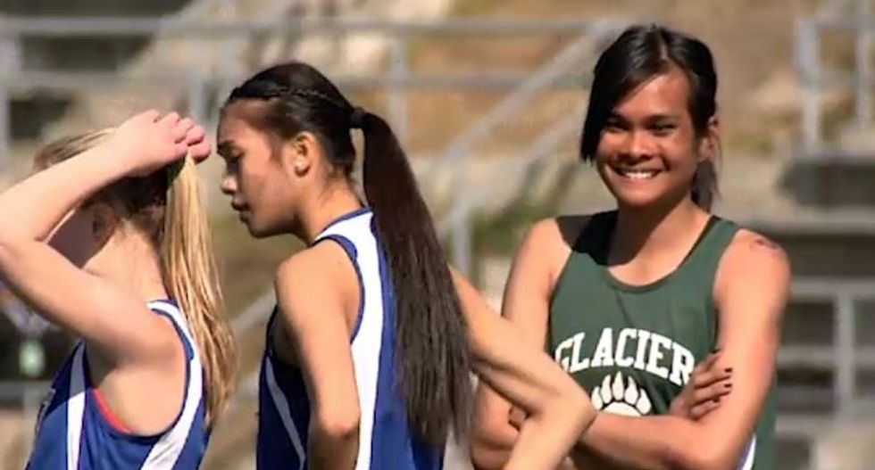 Transgender student races in girls' track in spite of criticism from anti-trans bigots