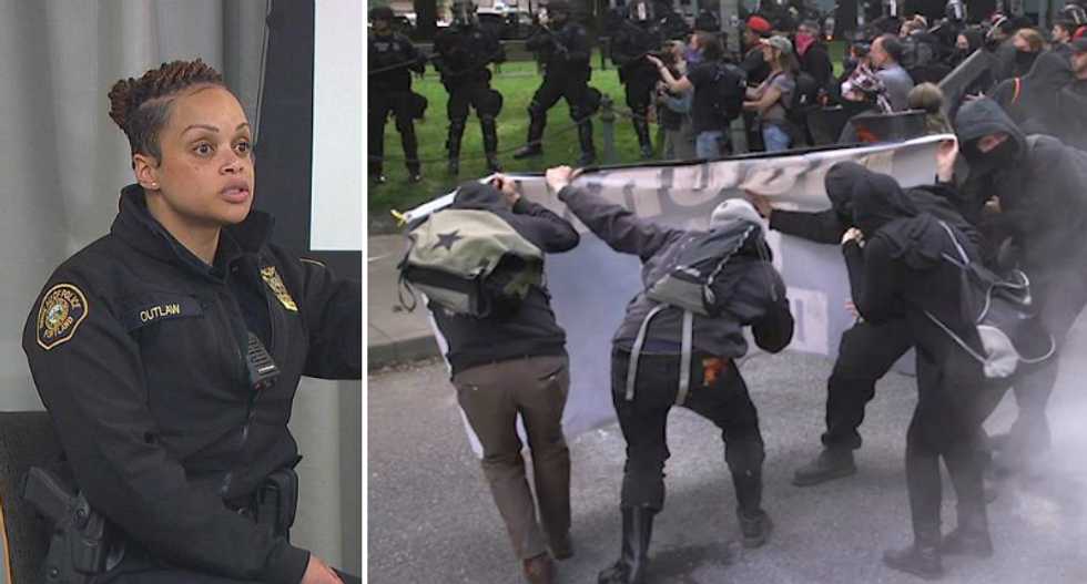 Portland police chief brags to right-wing radio host that cops 'kicked the butts' of anti-racist protesters