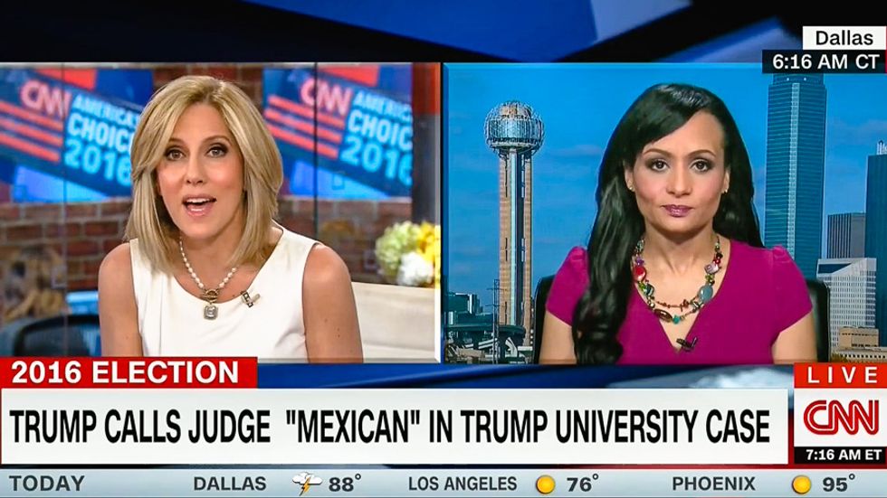 'He's American': CNN host rips Katrina Pierson for 'Mexican' racial attack on Trump U judge