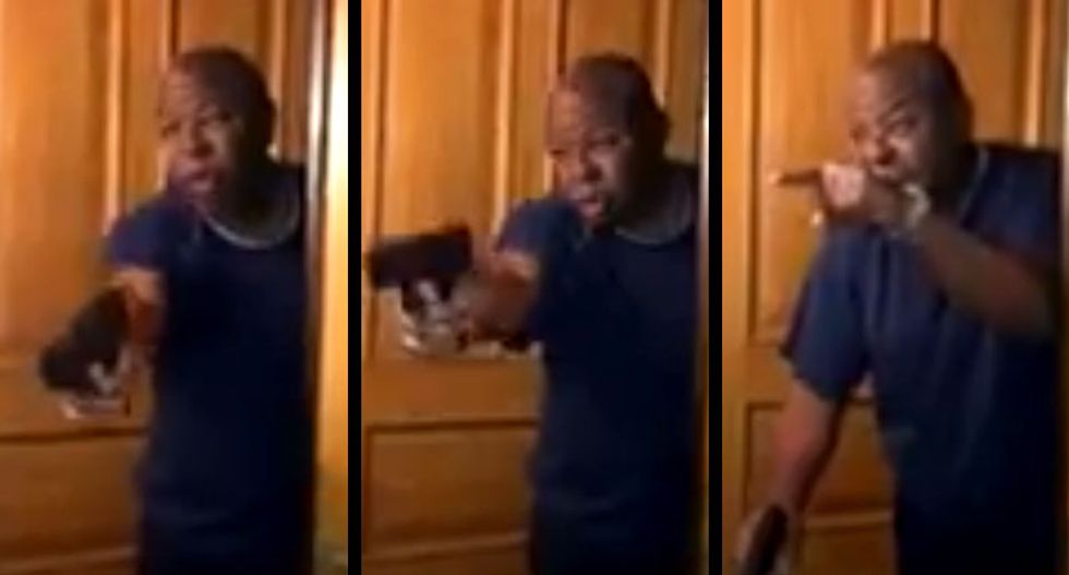 Video shows Los Angeles district attorney’s husband pointing gun at Black Lives Matter activists: ‘Get off my porch!’