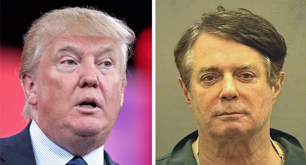 Trump admits a pardon for Paul Manafort is 'not off the table' as he rants about 'terrible' Mueller probe