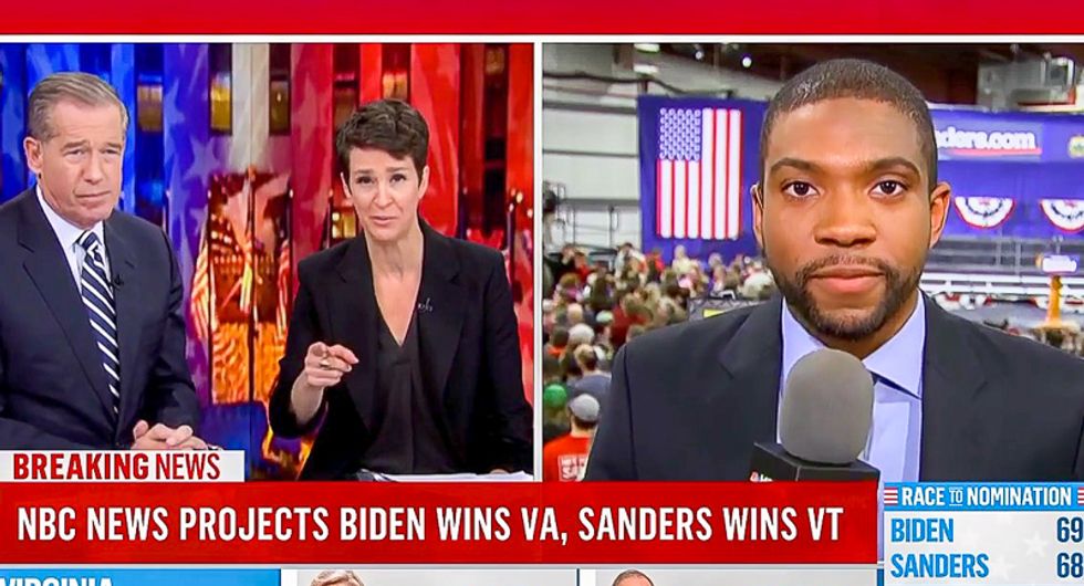 MSNBC frets over 'volatile' crowd after Sanders supporters boo Biden win: 'It doesn't project confidence'