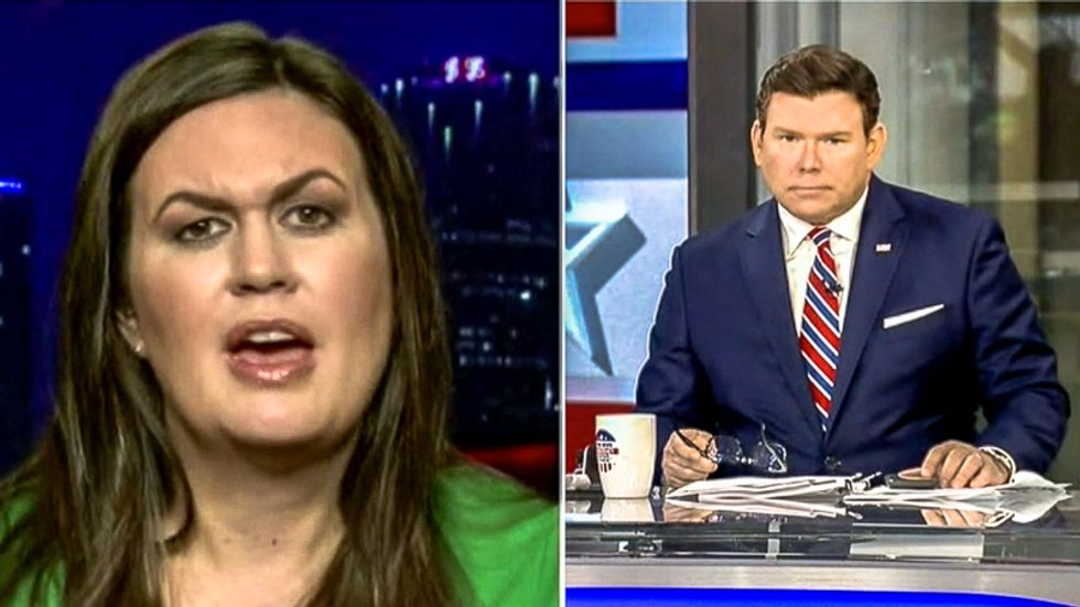 Sarah Sanders gets fact checked live on Fox News for claiming Dem turnout is 'significantly lower' on Super Tuesday