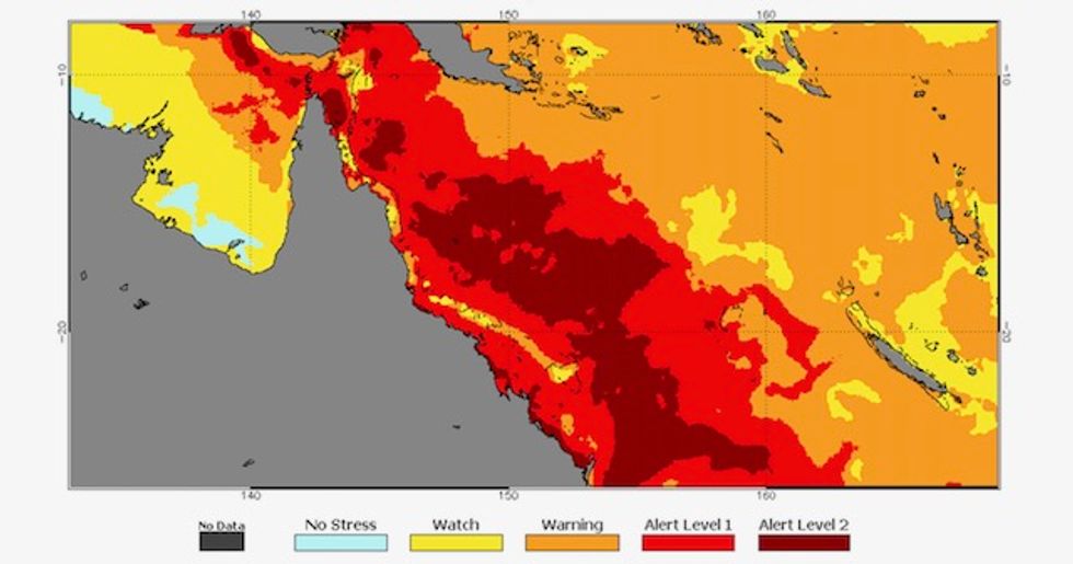 'Devastating': Great Barrier Reef in danger of catastrophic bleaching as temperatures in Australia remain high