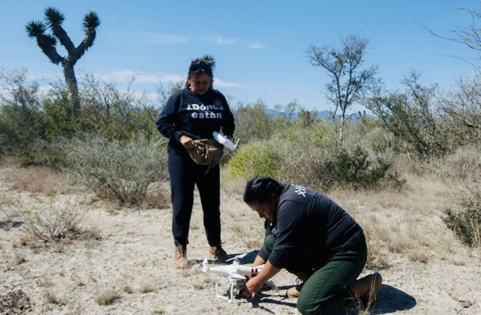 Woman uses drone to look for son's body in Mexico's killing fields