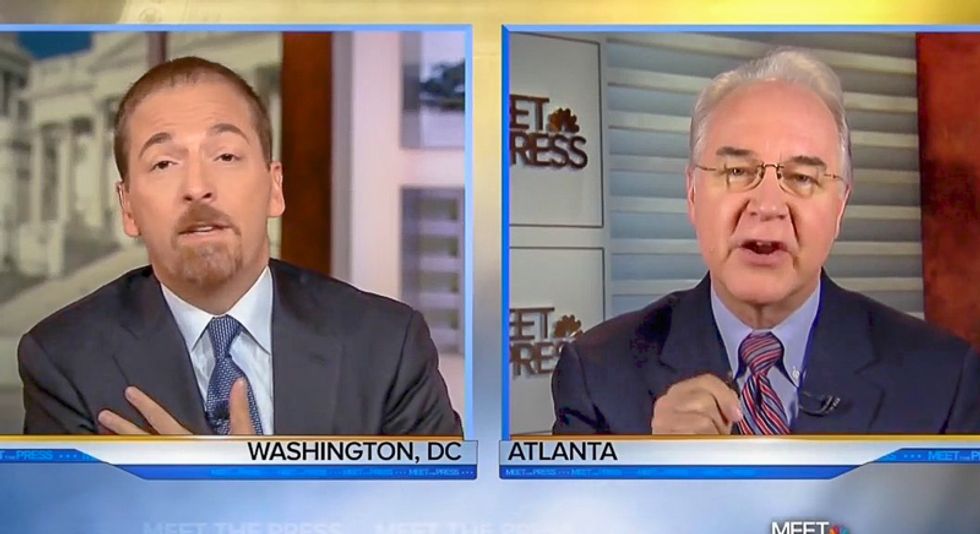 'You're blaming me?' Chuck Todd nails Tom Price for claiming Trump's tweets are beneath dignity of TV news