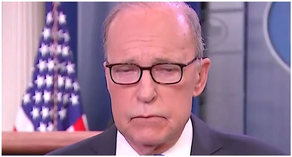 Larry Kudlow torn to shreds for 'playing doctor on TV' as he again claims coronavirus has been 'contained'