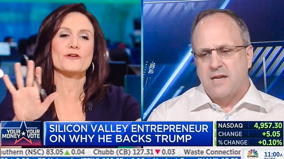 CNBC ends segment when Trump supporter boasts: 'He's a racist for the American employee'