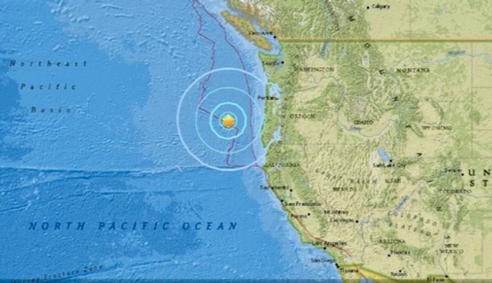 Magnitude 6.3 offshore quake hits west of Oregon: USGS