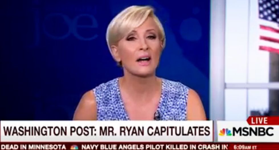 WATCH: Morning Joe’s Mika demolishes ‘pathetic and weak’ Paul Ryan for endorsing Trump