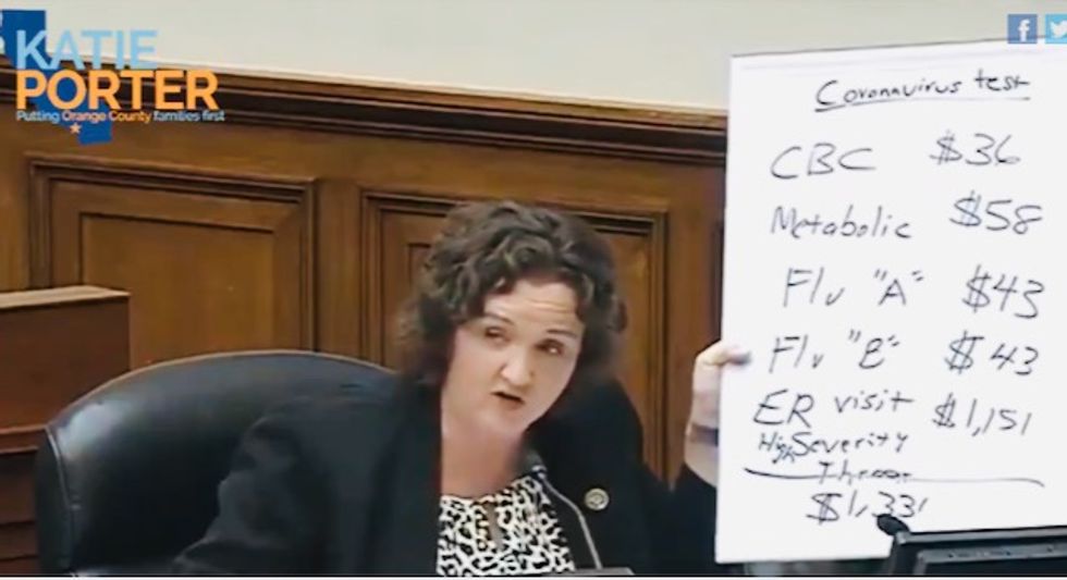 'I did the math': Katie Porter gets Trump CDC head to commit to making coronavirus testing free