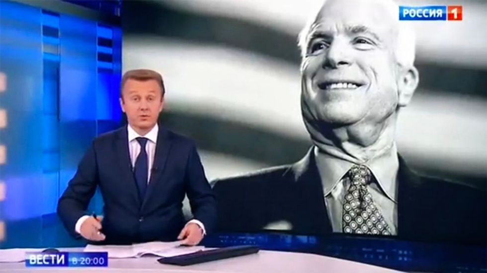Kremlin-backed state media attacks McCain following his death: 'An implacable opponent of Russia'