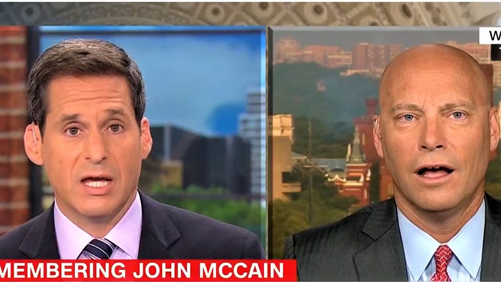 CNN's John Berman shreds ex-Trump official who blames the media for president not personally thanking McCain