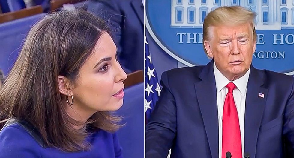 'It's racist': Reporter confronts Trump for referring to pandemic as 'Chinese virus'