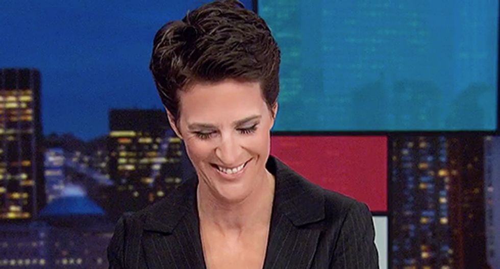 MSNBC's Rachel Maddow chuckles at the bizarre place Trump will be forced to meet the Irish Prime Minister