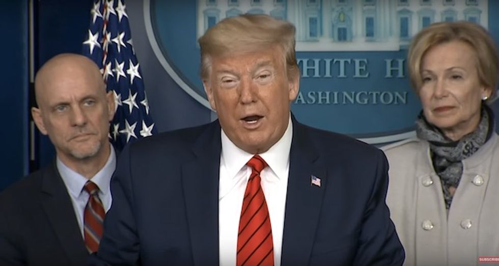 Trump offers blame and false hope during lie-filled coronavirus press conference