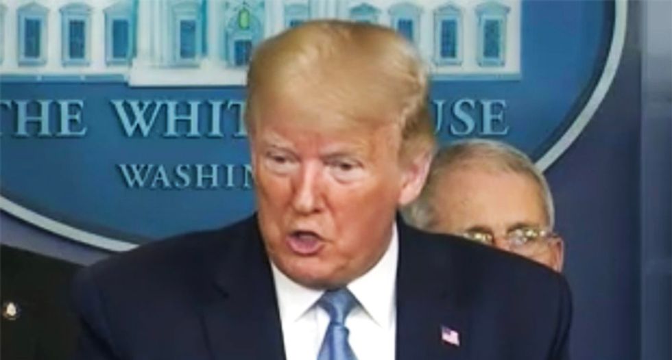WATCH: Trump uses coronavirus press conference to rant about media and Joe Biden
