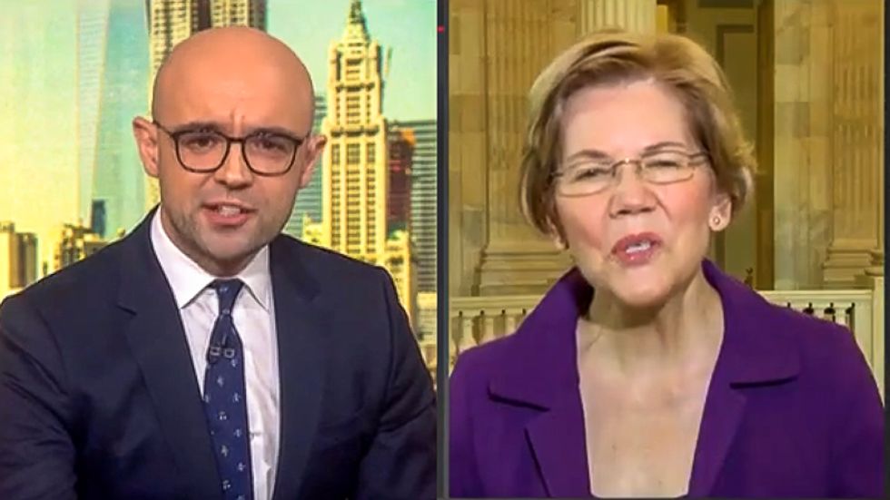 'Excuse me!' Elizabeth Warren unloads on Bloomberg host after he blames Dems for stalled virus bill