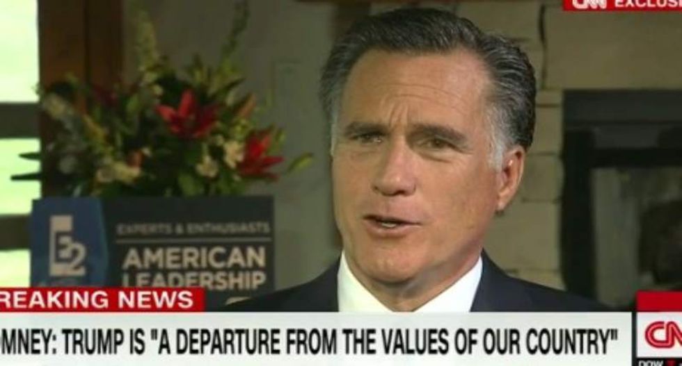 Mitt Romney rips Trump's 'trickle down racism, trickle down bigotry, trickle down misogyny'