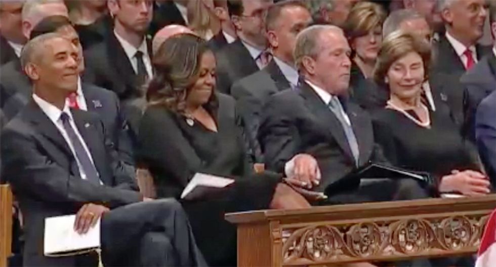 Former McCain aides praise memorial service as 'America's rebuke' to the 'meanness and cruelty' of Trump