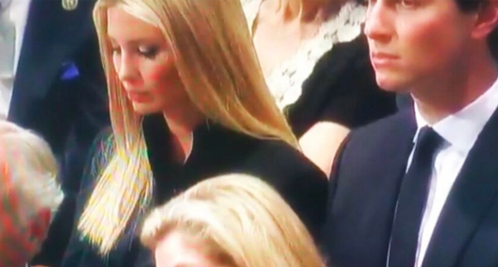 ‘Narcissism at its worst’: Internet pounces on Ivanka after she is accused of texting at John McCain’s funeral