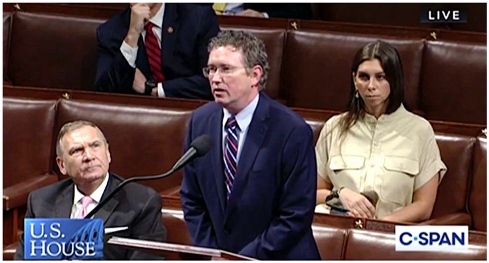 WATCH: House members cheer as Thomas Massie's stunt fails and coronavirus stimulus bill is approved by a voice vote