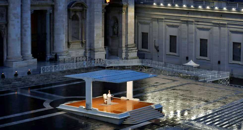 Pope faces coronavirus 'tempest' alone in St Peter's Square