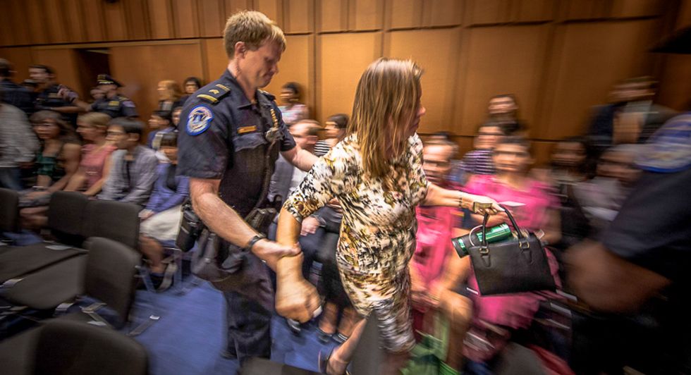 US Capitol Police arrest 22 Kavanaugh protesters for 'disorderly conduct' in first hour of Senate hearing