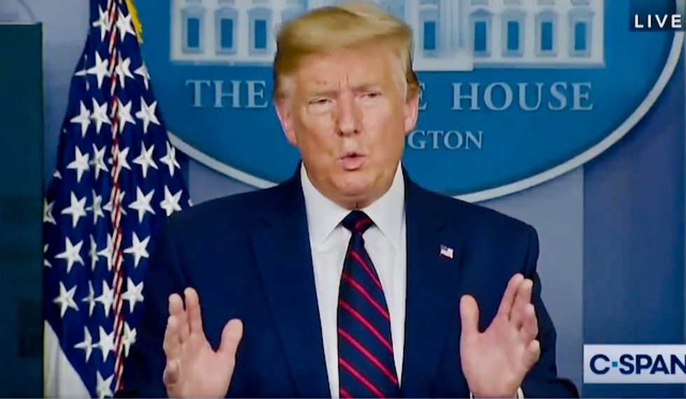 Trump says Democrats ‘shouldn’t be allowed to win’ 2020 election after his coronavirus response