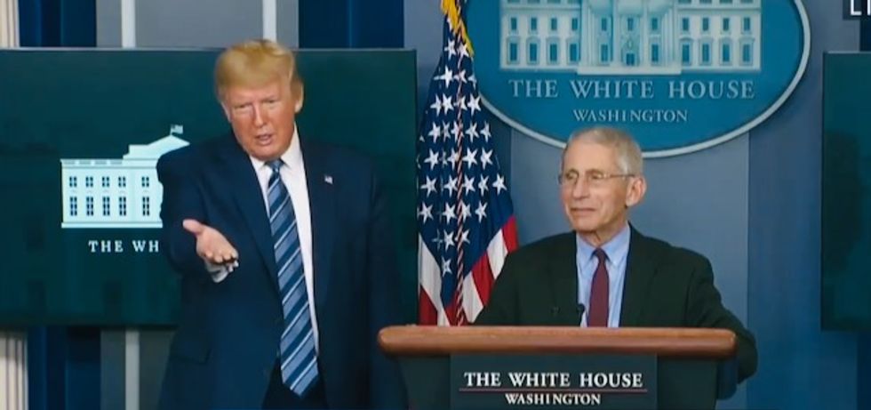 Virus-denialist-in-chief: Trump claims 'you may not even have corona coming back' as Fauci says 'I am convinced' it will