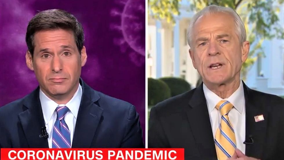 Trump official Peter Navarro sputters after his lack of medical qualifications exposed in train wreck CNN interview