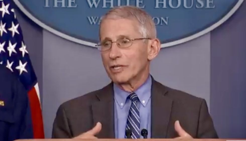 Ex-senator prays for Dr. Fauci -- because Trump is about to pressure him to reopen the government
