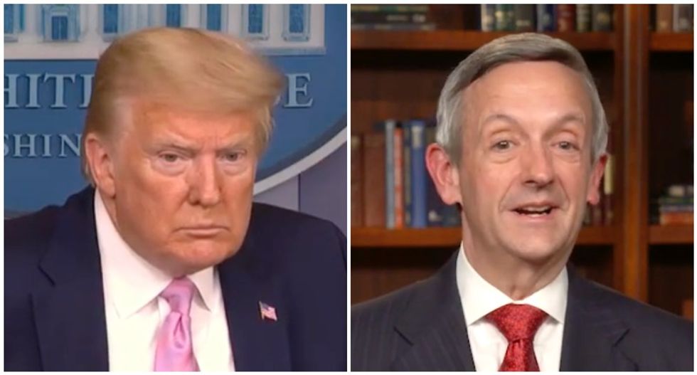 Trump uses coronavirus briefing to tout pastor who said 9/11 attack was God punishing America