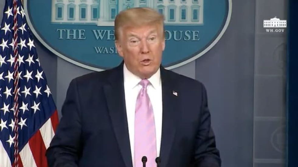 White House cuts to campaign-style video praising Trump's COVID-19 response in the middle of presser