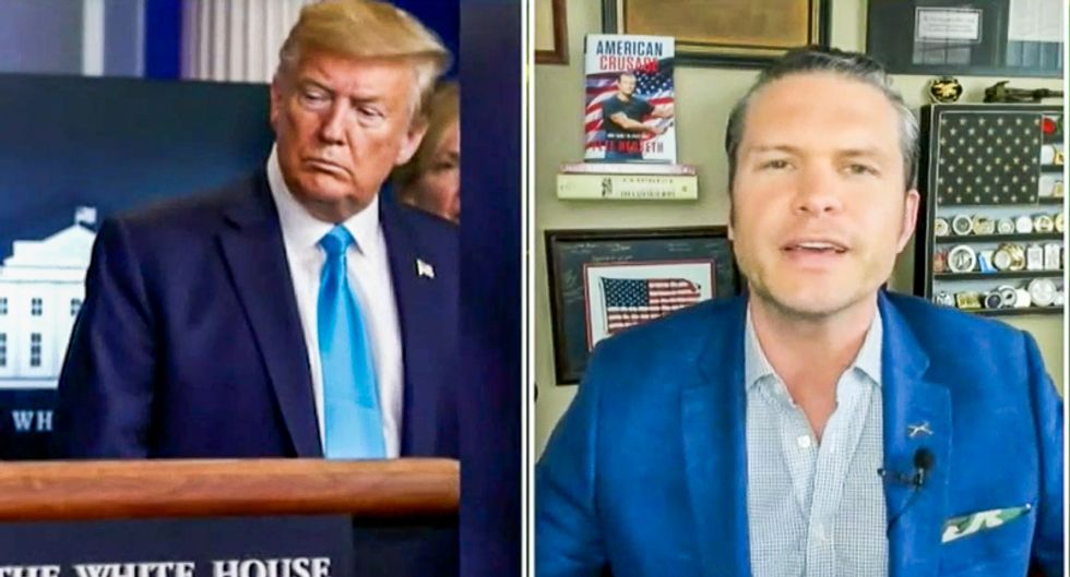 Fox News host slobbers over Trump's propaganda: 'It was a beautiful press conference from the president'