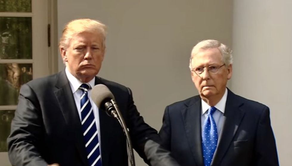 'Horrified' Republicans beg Trump to stop bashing mail-in voting as Democrats take 'astronomical' early lead