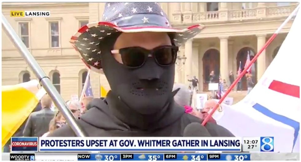 ‘I see you’re wearing a mask’: Reporter hilariously nails Michigan protester who says he’s not concerned about coronavirus
