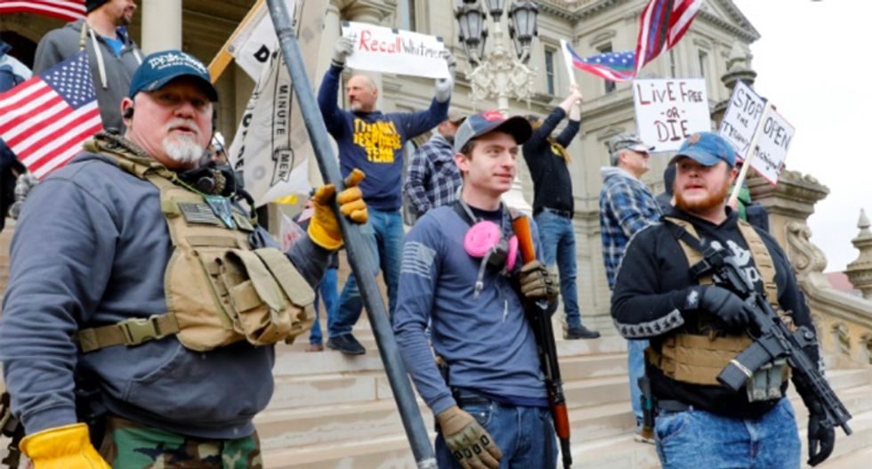Lockdown protesters Trump is firing up are expecting Civil War II: Right-wing extremism expert