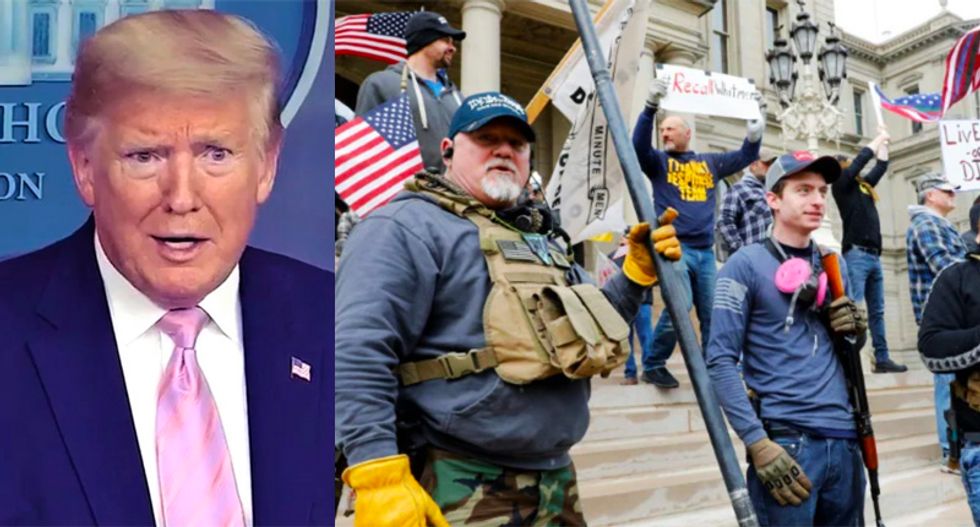 Trump's lockdown protesters resemble 'child soldiers' and 'urban gangs': forensic psychiatrist