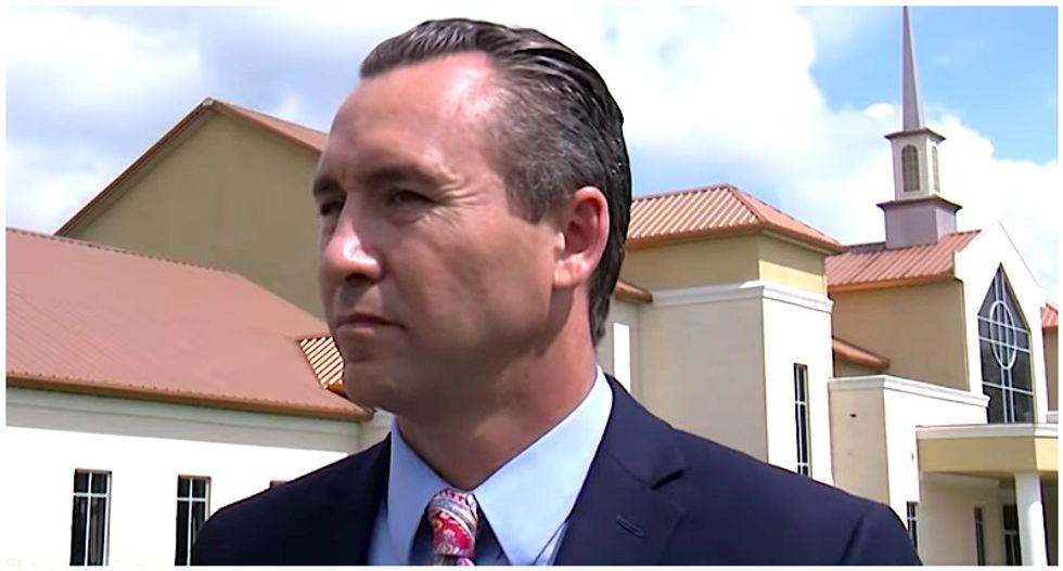 Unhinged video shows lockdown-defying pastor Tony Spell climbing on pulpit, spinning in circles, and ranting about his arrest