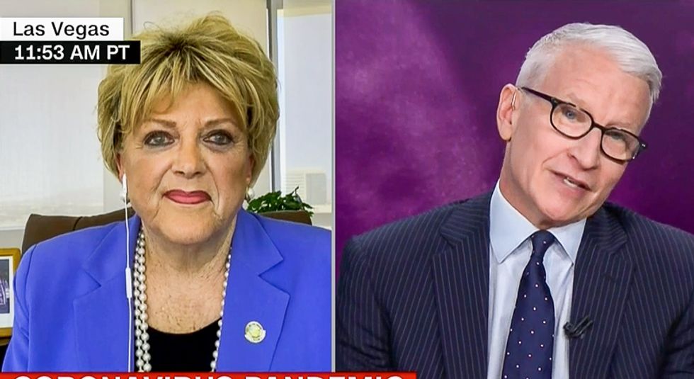 'That's really ignorant': Anderson Cooper destroys Las Vegas mayor as she argues to reopen casinos