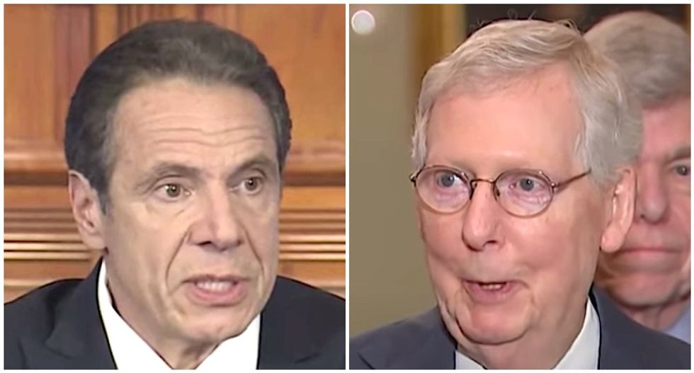 WATCH: Andrew Cuomo unloads on ‘grim reaper’ Mitch McConnell for saying states should declare bankruptcy amid COVID-19 crisis