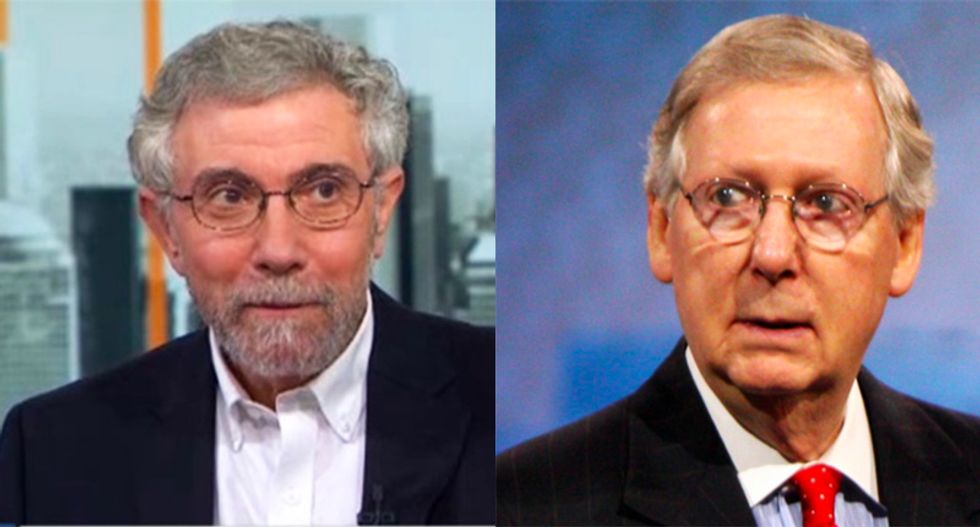 Paul Krugman buries Mitch McConnell in derision for state bankruptcy pitch: 'Stupid on multiple levels'