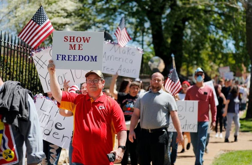 Inside the fake grassroots tactics boosting the right-wing ‘reopen’ protest movement