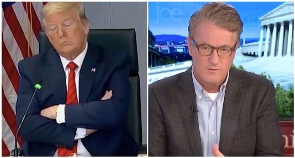 ‘Go to sleep Donald’: MSNBC’s Morning Joe busts Trump for ‘nodding off’ during coronavirus meeting