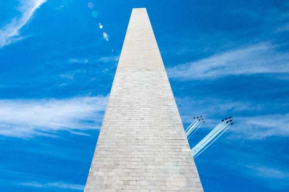 Military jets fly over US cities to salute frontline workers