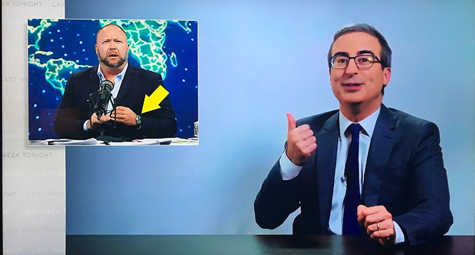 John Oliver encourages Alex Jones to consider selling his fancy $8,000 watch before eating his neighbors