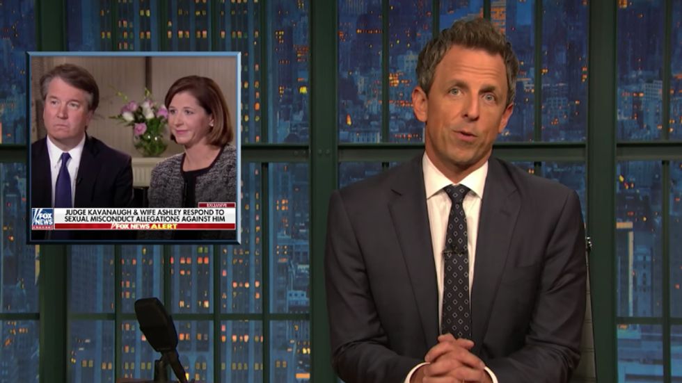 Seth Meyers puts comedy aside to completely destroy Brett Kavanaugh after Fox News interview