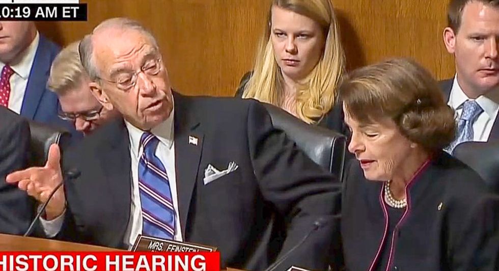 Chuck Grassley kicks off Christine Blasey Ford sexual assault hearing by interrupting Diane Feinstein