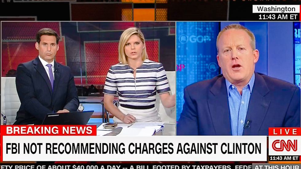 'This is ridiculous': RNC spokesperson throws tantrum on CNN after FBI declines to indict Hillary